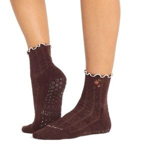 •NWT• Pure Barre x Tavi Aria Ruffle Grip Socks